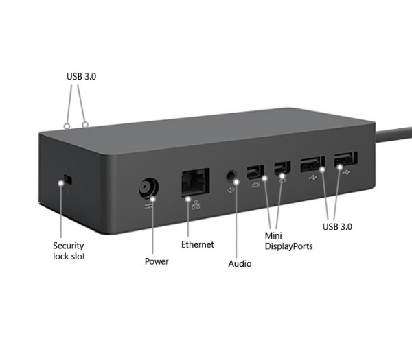 Station d'accueil Microsoft pour Surface Pro 3, Surface Pro 4 Station d'accueil Microsoft pour Surface Pro 3, Surface Pro 4