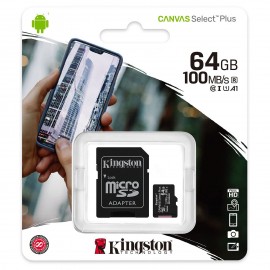 Carte mémoire Micro SDXC UHS-I U1 Classe 10 A1 Classe V10 64 Go + Adaptateur SD - SDCS2/64GB