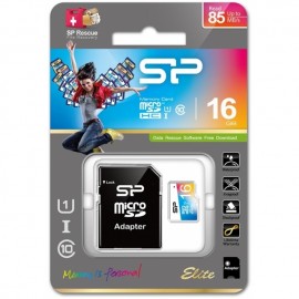 Carte mémoire SILICON POWER Micro SDHC 16GB Classe 10 - SP016GBSTHBU1V20SP