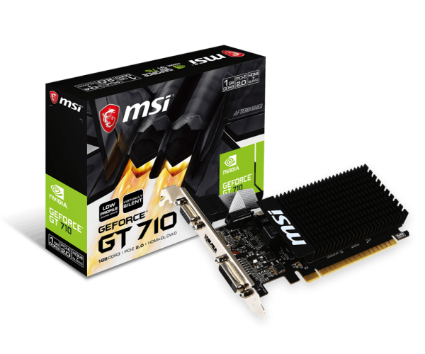 Carte graphique MSI - référence : GT 710 1GD3H LP Carte graphique MSI - référence : GT 710 1GD3H LP