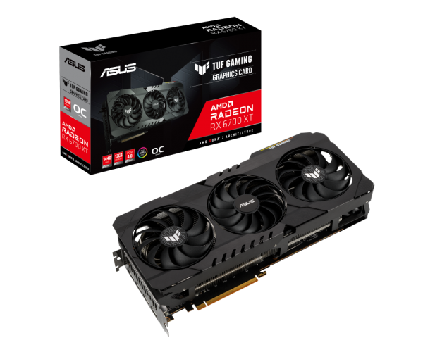 Carte graphique ASUS TUF Gaming Radeon™ RX 6700 XT OC Edition - référence : 90YV0G80-M0NA00 Carte graphique ASUS TUF Gaming Radeon™ RX 6700 XT OC Edition - référence : 90YV0G80-M0NA00