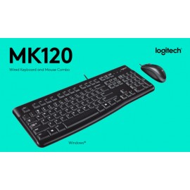 Ensemble ( Pack / Kit ) clavier souris Logitech MK120 filaire/azerty