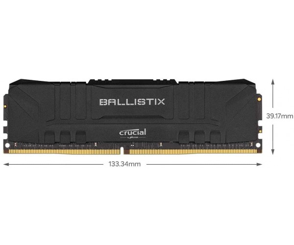 MEMOIRE DDR4 3600 8G 1x8G BALLISTIX Black *BL8G36C16U4B*