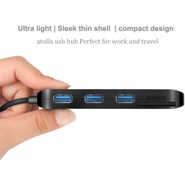 Atolla Hub USB 3.0 alimenté, 4 Ports Multiprise USB avec