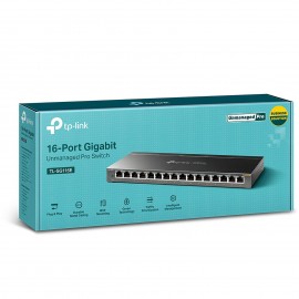 TP-LINK TP-LINK 16-Port Gigabit Easy Smart Switch 16 Gigabit RJ45 Ports MTU/ Port *TL-SG116E