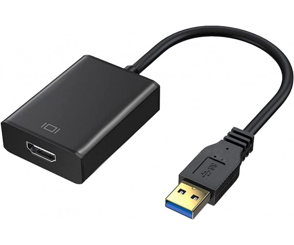 convertisseur vidéo USB vers HDMI Full HD 1080p adaptateur USB 3.0 vers HDMI Adaptateur USB vers HDMI projecteur HDTV compatible avec Windows 10/8.1/8/7/XP vidéo audio multi-moniteur PC portable 