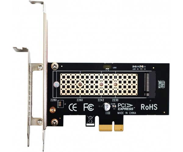 Carte Adaptateur SSD vers PCIE, 4 Ports M.2 NVMe SSD vers PCIE X16 M Key  Carte D'extension de Lecteur de Convertisseur de Disque Dur avec 4 Cartes