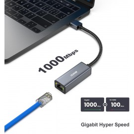 Répartiteur Ethernet Gigabit 1 à 2 – Répartiteur réseau avec câble  d'alimentation USB, adaptateur répartiteur Internet RJ45 1000 Mbps haute  vitesse