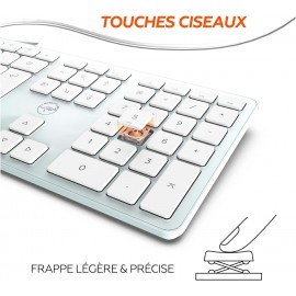 Mobility Lab Clavier français AZERTY sans fil pour Mac – blanc et argenté :  : Informatique