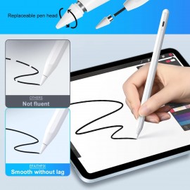 Stylet, stylet iPhone avec embout très précis compatible avec les écrans  tactiles et téléphones iOS/Android, stylet rechargeable, stylet Pencil pour