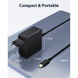 Sunydeal 65W Chargeur USB C pour Macbook Pro Lenovo Thinkpad Yoga - PD65W