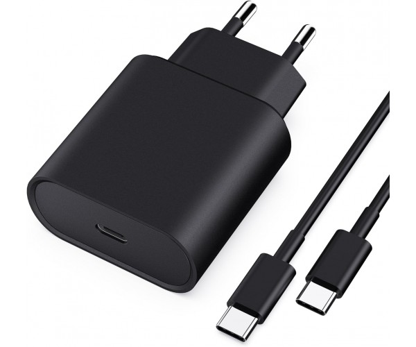 Chargeur USB C Rapide 25W,Prise avec 2M Câble Type C pour Samsung