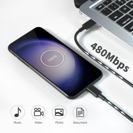 Chargeur Rapide USB C 45W avec 2M Câble pour Samsung Galaxy S23