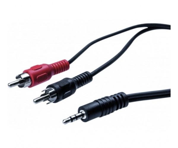 Câble Cordon Adaptateur externe Triple RCA mâle 1m Noir Rouge Blanc