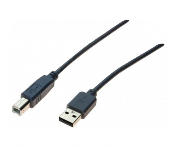 Cordon éco USB 2.0 type A /B gris - 3,0 m