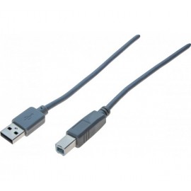 Cordon USB 2.0 A / B gris - 5,0 m  Réf. 532514